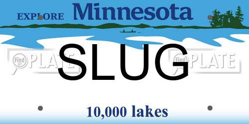 SLUG Minnesota License Plate