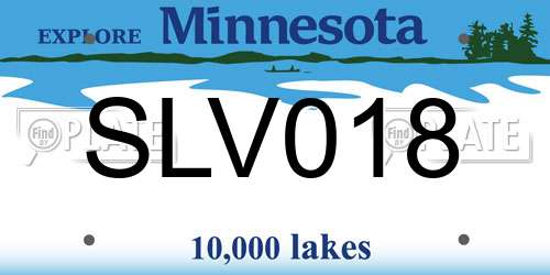 SLV018 Minnesota License Plate