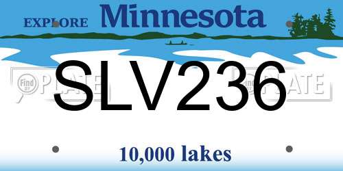 SLV236 Minnesota License Plate