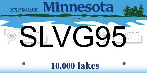SLVG95 Minnesota License Plate