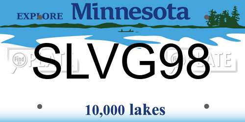 SLVG98 Minnesota License Plate