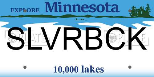 SLVRBCK Minnesota License Plate