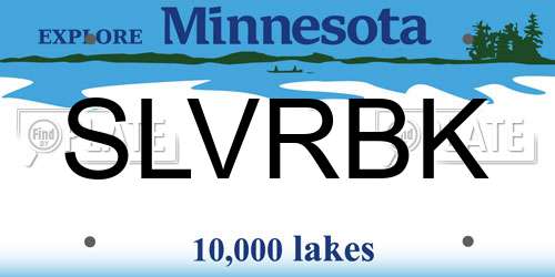 SLVRBK Minnesota License Plate