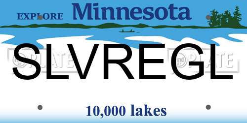SLVREGL Minnesota License Plate
