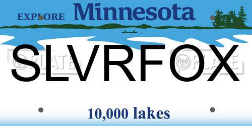 SLVRFOX Minnesota License Plate
