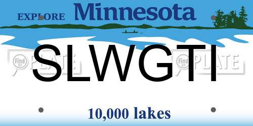SLWGTI Minnesota License Plate