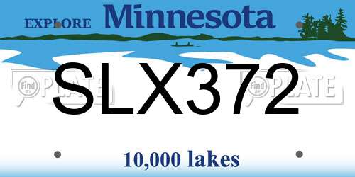 SLX372 Minnesota License Plate