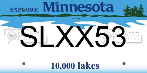 SLXX53 Minnesota License Plate