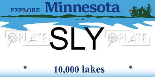 SLY Minnesota License Plate