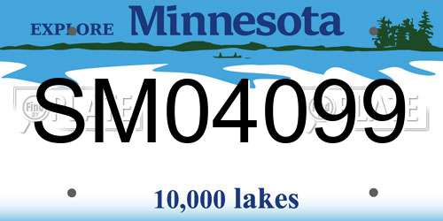 SM04099 Minnesota License Plate