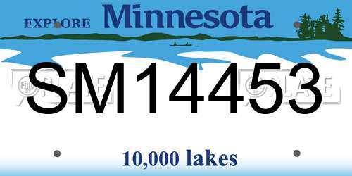 SM14453 Minnesota License Plate