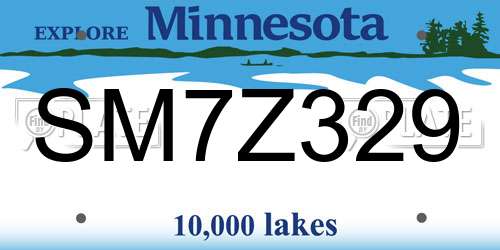 SM7Z329 Minnesota License Plate