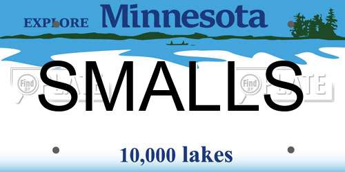 SMALLS Minnesota License Plate