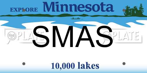 SMAS Minnesota License Plate