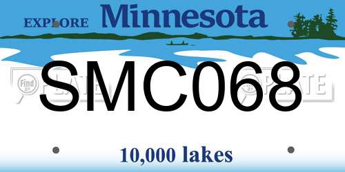 SMC068 Minnesota License Plate