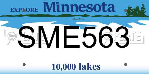 SME563 Minnesota License Plate