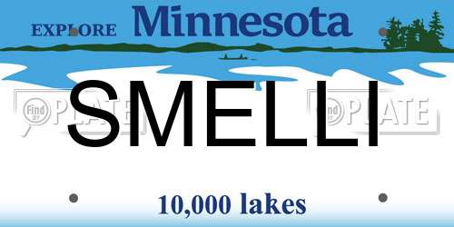 SMELLI Minnesota License Plate