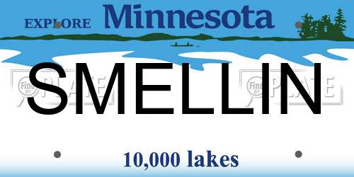 SMELLIN Minnesota License Plate