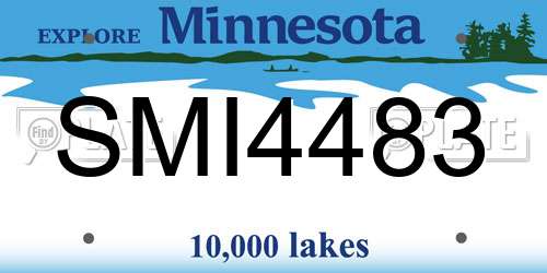 SMI4483 Minnesota License Plate