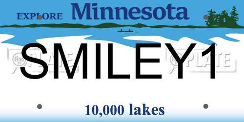 SMILEY1 Minnesota License Plate