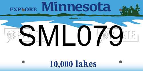 SML079 Minnesota License Plate