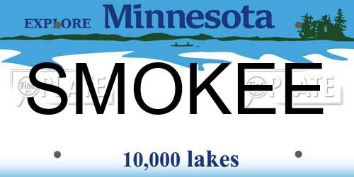 SMOKEE Minnesota License Plate