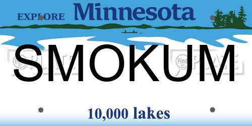 SMOKUM Minnesota License Plate