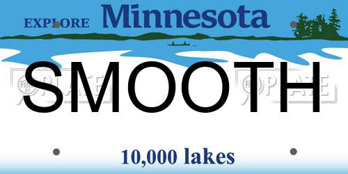 SMOOTH Minnesota License Plate