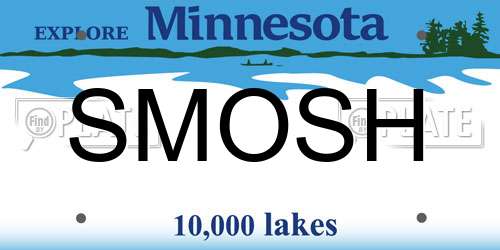 SMOSH Minnesota License Plate