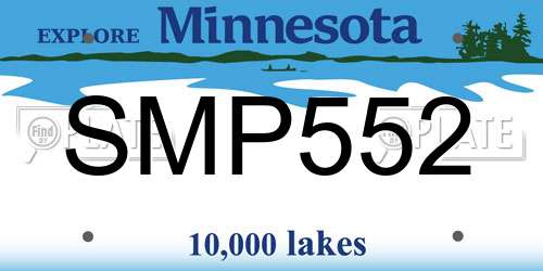 SMP552 Minnesota License Plate