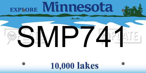 SMP741 Minnesota License Plate