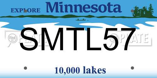 SMTL57 Minnesota License Plate