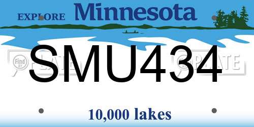 SMU434 Minnesota License Plate