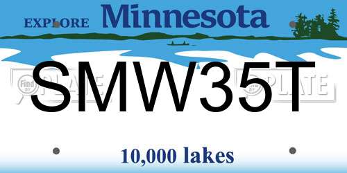 SMW35T Minnesota License Plate