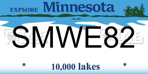 SMWE82 Minnesota License Plate