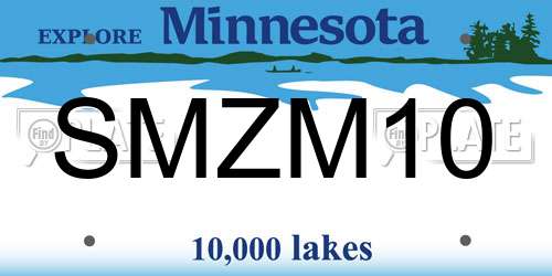 SMZM10 Minnesota License Plate