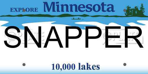 SNAPPER Minnesota License Plate