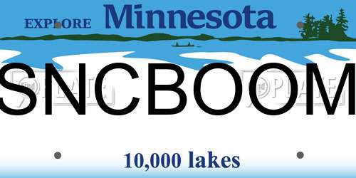 SNCBOOM Minnesota License Plate