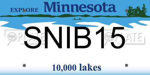 SNIB15 Minnesota License Plate