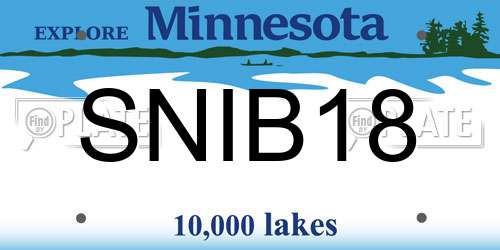SNIB18 Minnesota License Plate