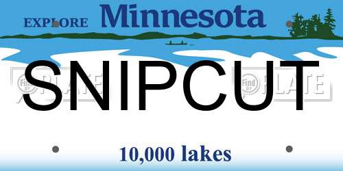 SNIPCUT Minnesota License Plate