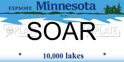 SOAR Minnesota License Plate