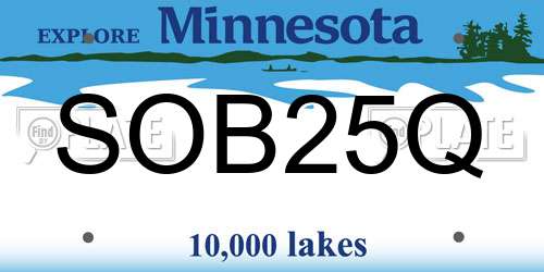 SOB25Q Minnesota License Plate