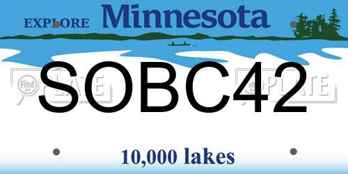 SOBC42 Minnesota License Plate