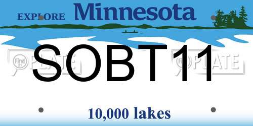 SOBT11 Minnesota License Plate