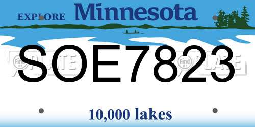 SOE7823 Minnesota License Plate
