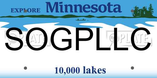 SOGPLLC Minnesota License Plate