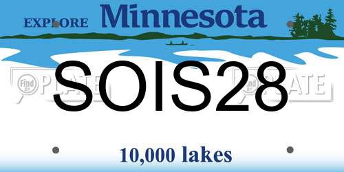 SOIS28 Minnesota License Plate