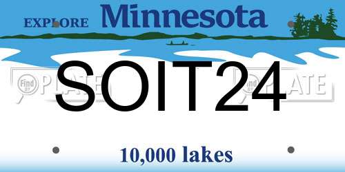SOIT24 Minnesota License Plate