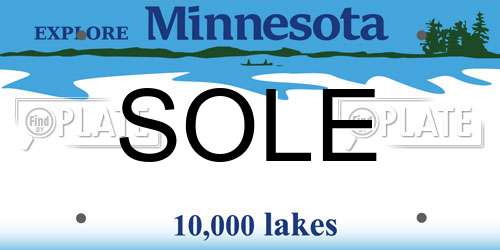 SOLE Minnesota License Plate